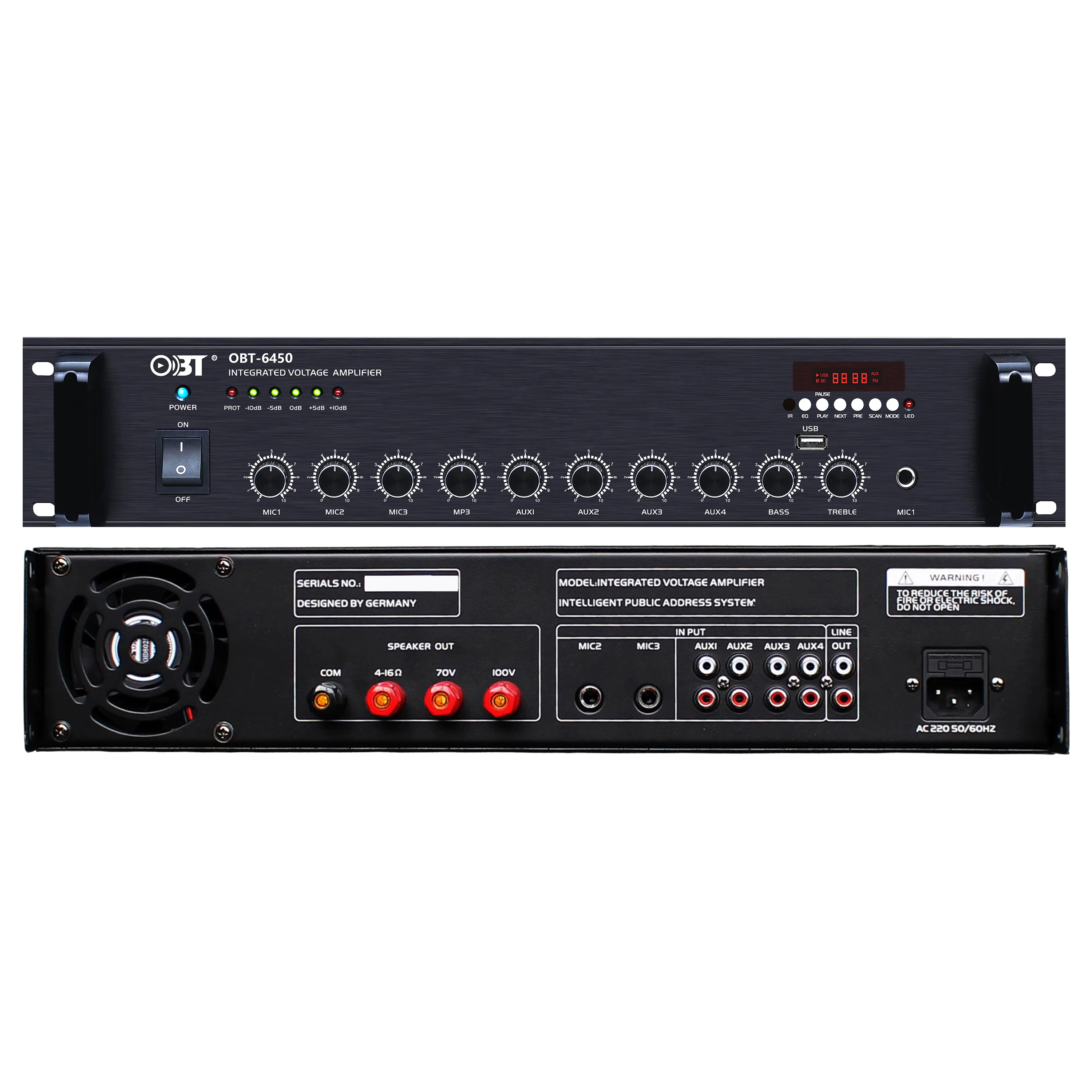 合并定壓功放機 OBT-6450_BT