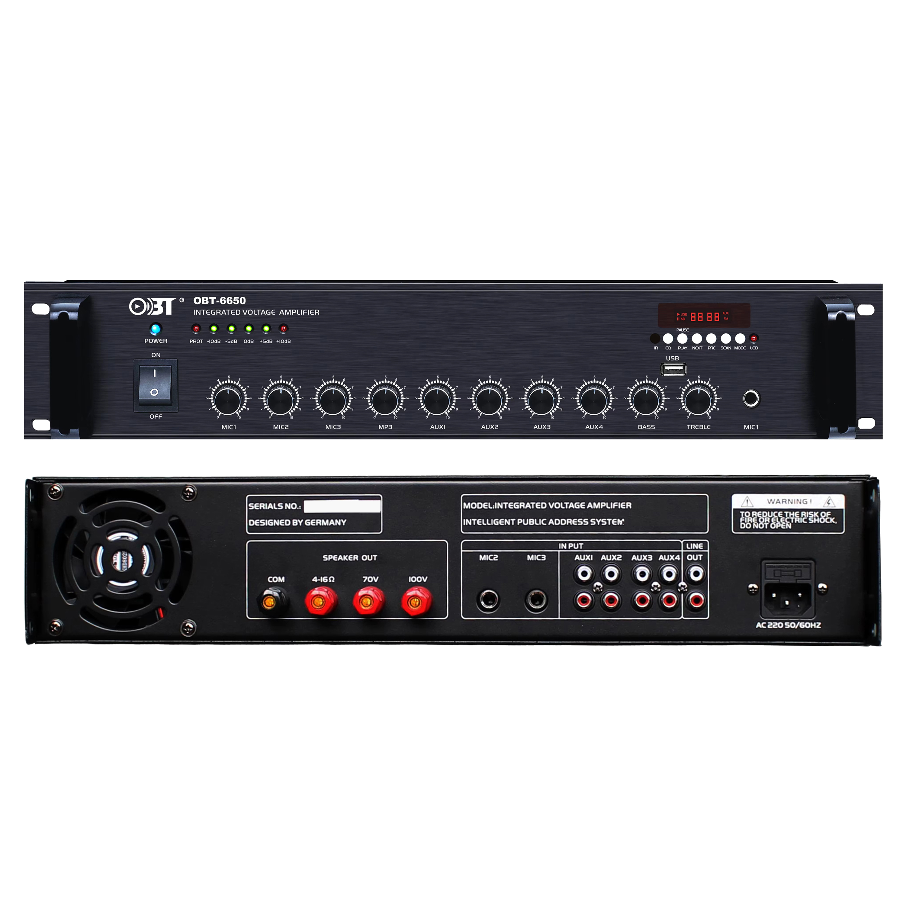 合并定壓功放機 OBT-6650_BT