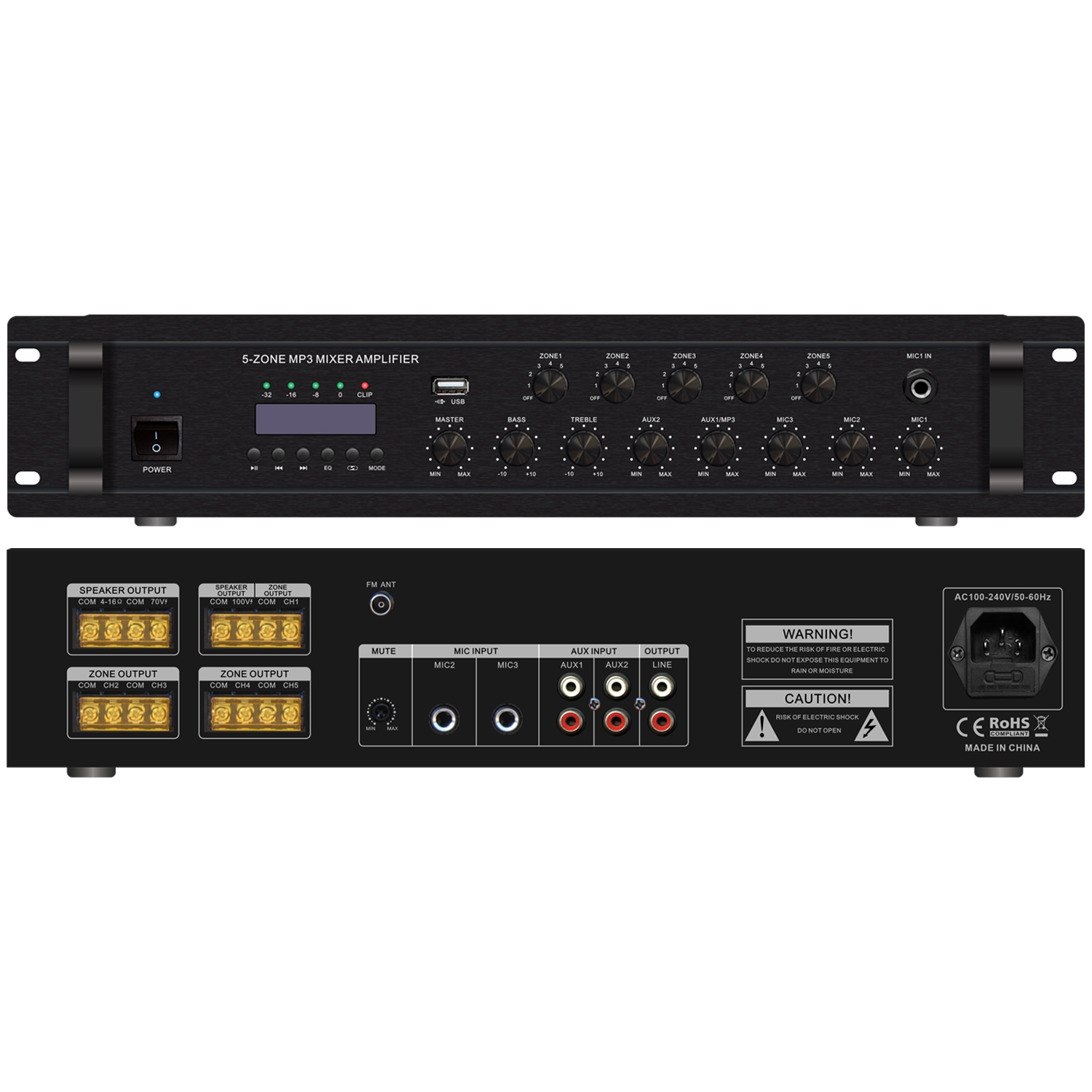 5分區(qū)MP3音量獨(dú)立可調(diào)功放 OBT-6505D